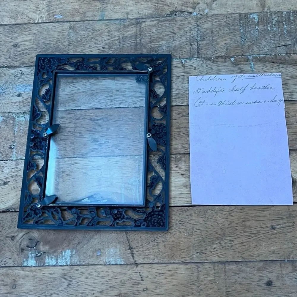 Connoisseur Openwork Rose Floral Metal Picture Frame 3.5 x 4.5